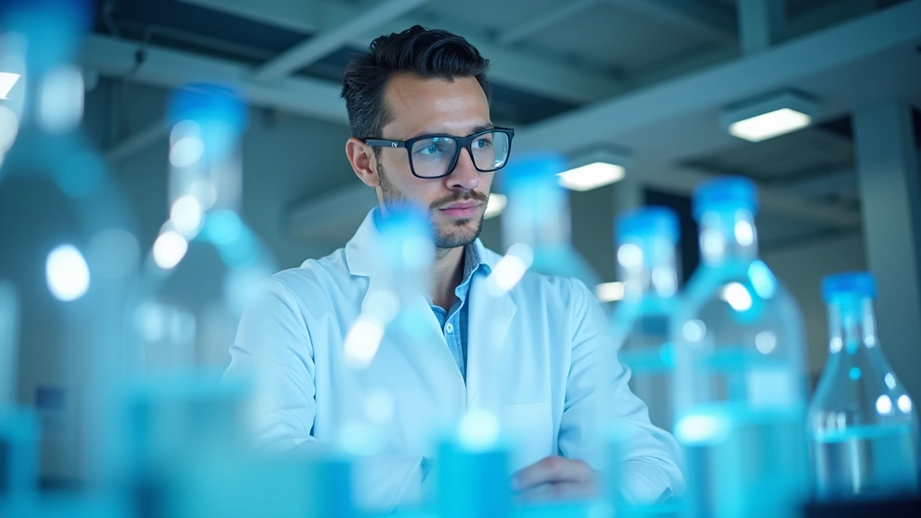 Water sample analysis showing contamination particle size and sediment content in laboratory setting